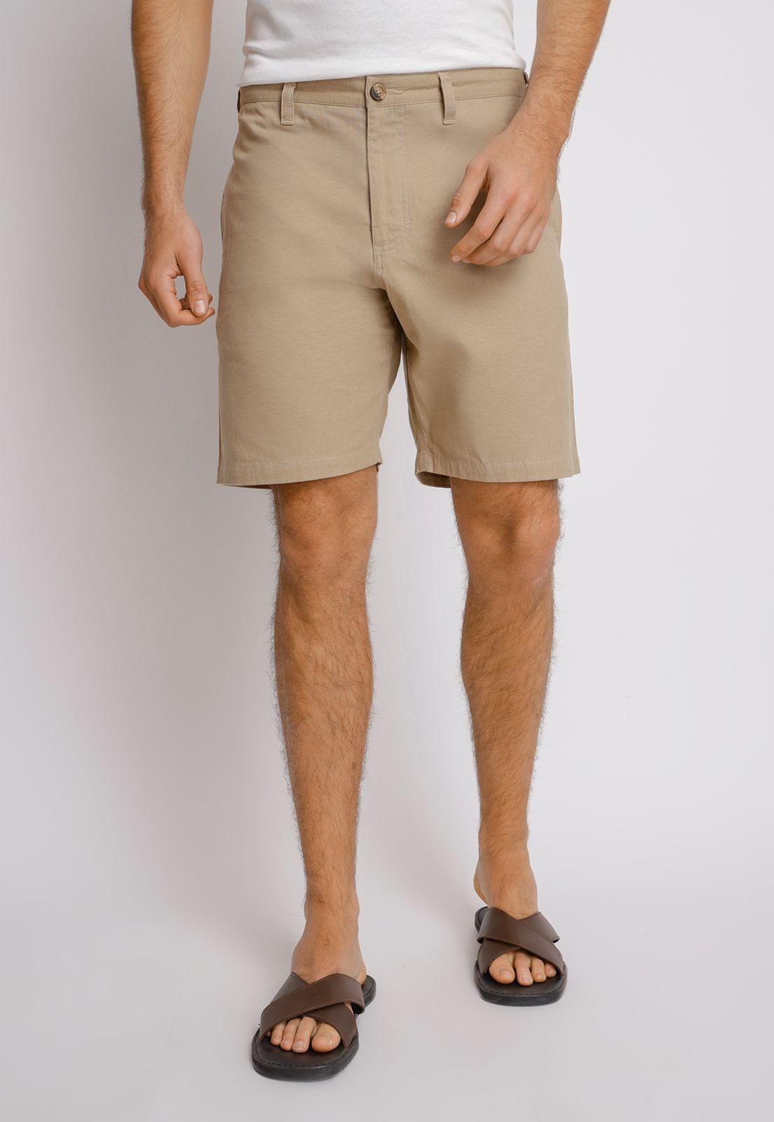 Shorts Hombre Slim Fit Venus Algodón Café Claro-0