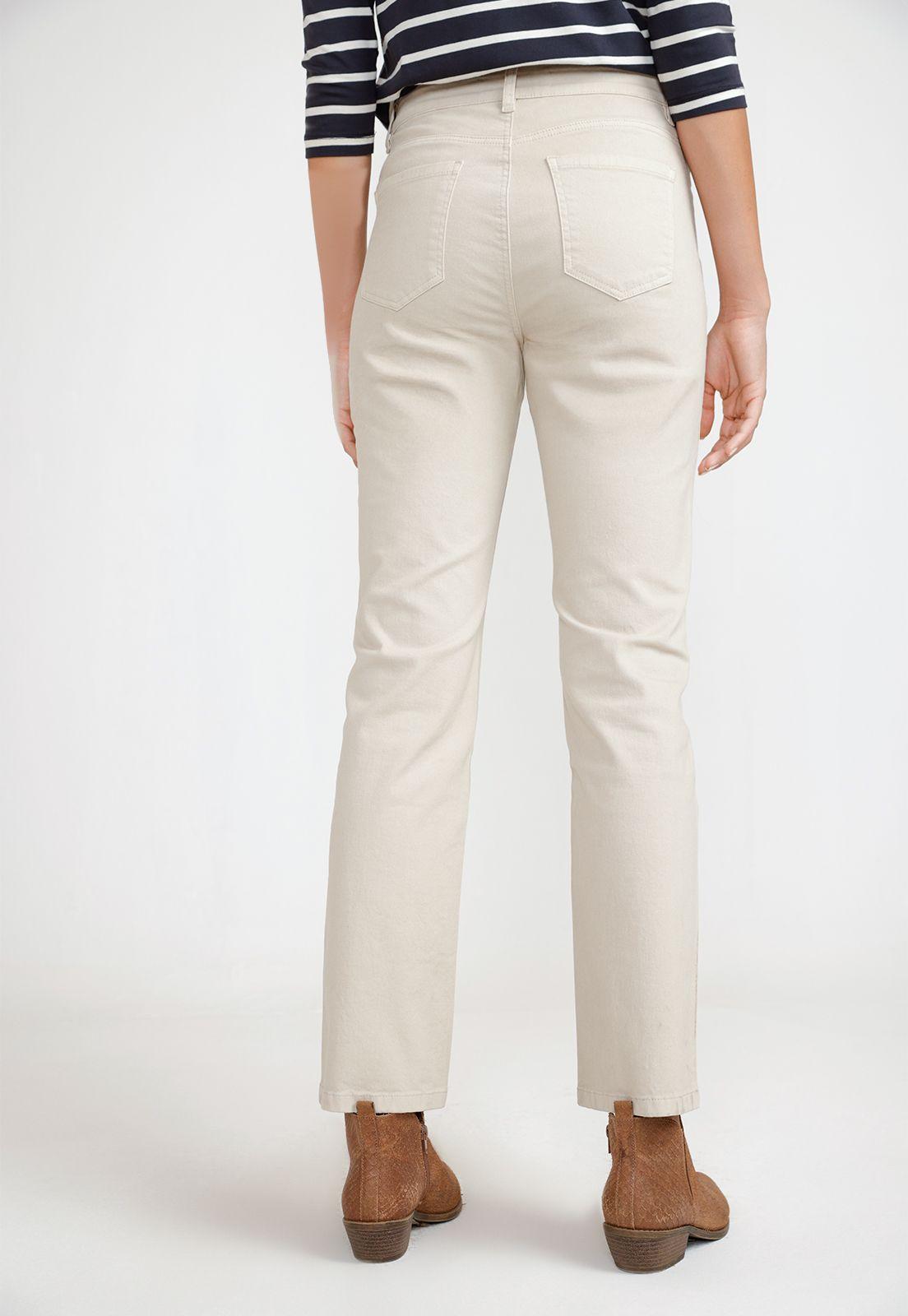 Pantalón Básico Mujer Algodón Peruano Beige-1