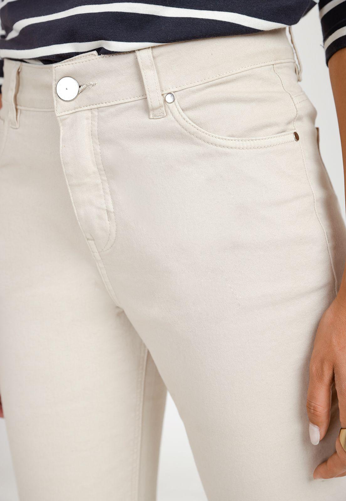 Pantalón Básico Mujer Algodón Peruano Beige-2
