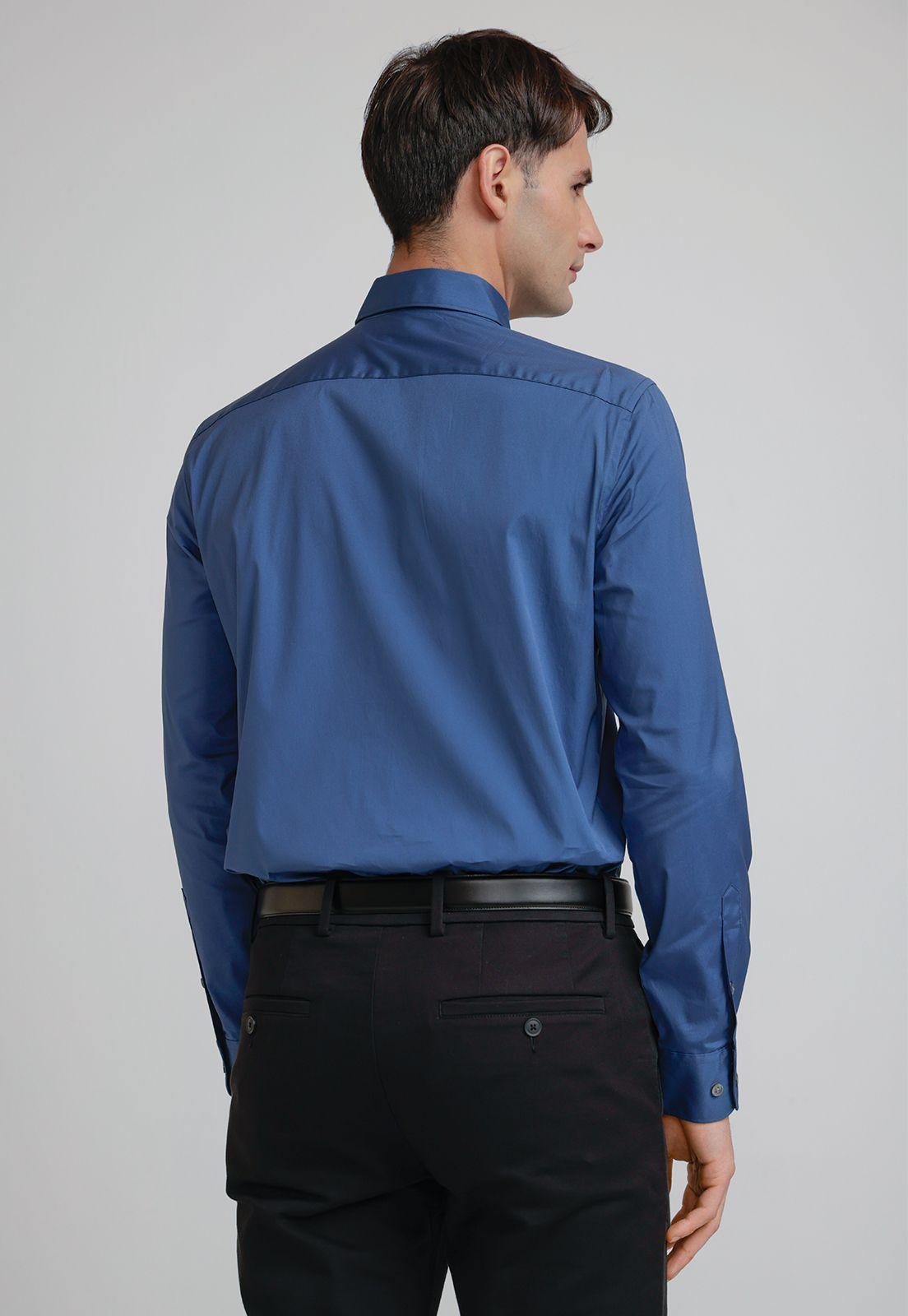 Camisa Hombre Smart Azul Piedra-1