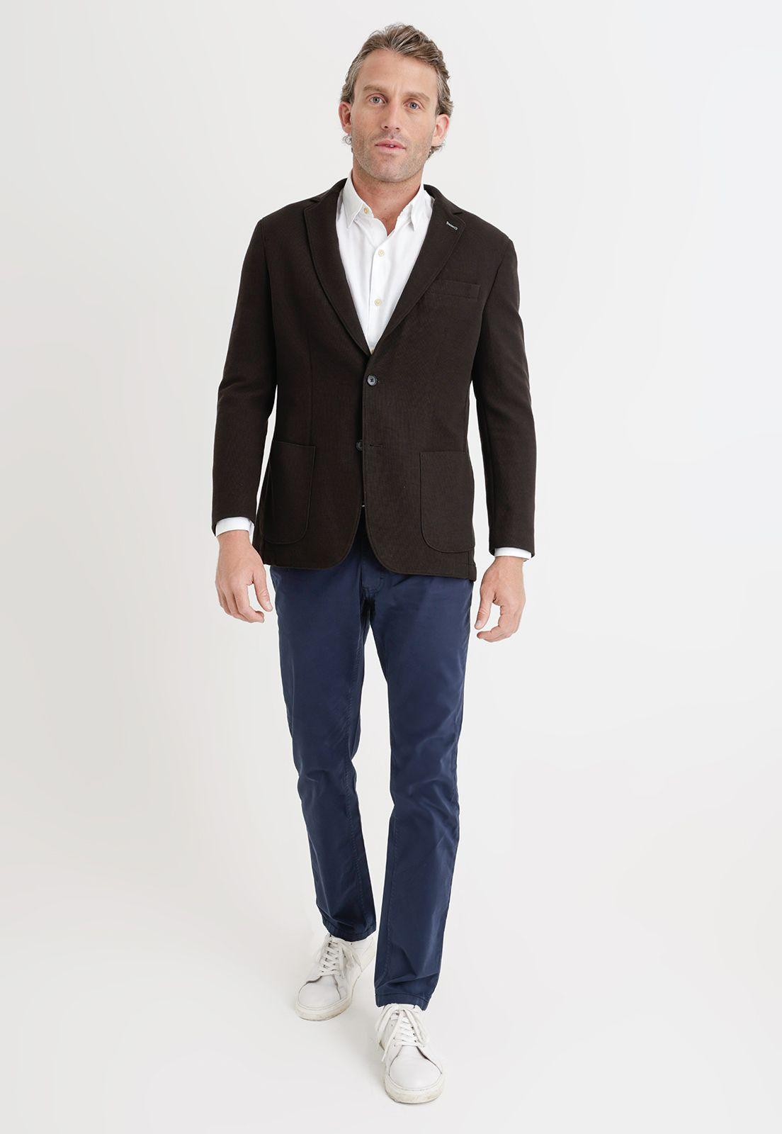 Chaqueta hombre tejida negro-3