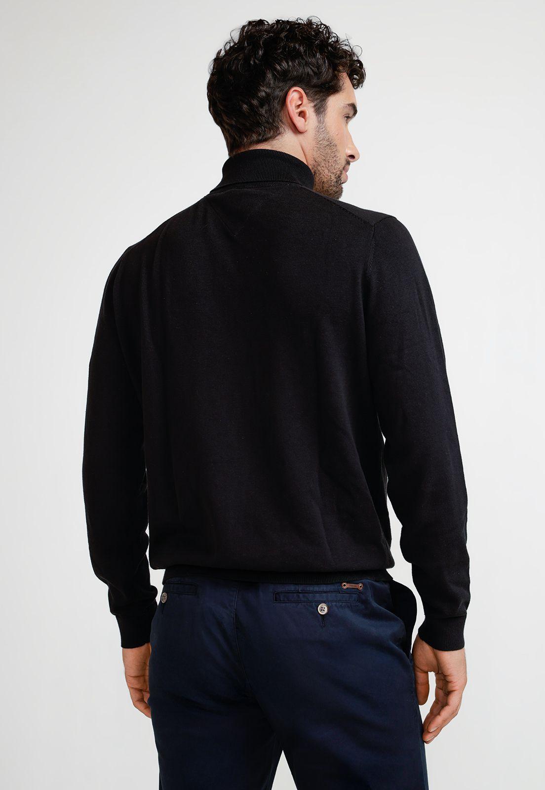 Sweater Hombre Cuello Alto Phastos Negro-1
