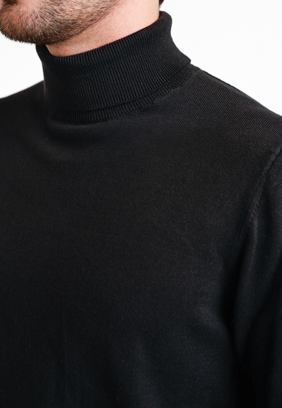 Sweater Hombre Cuello Alto Phastos Negro-2