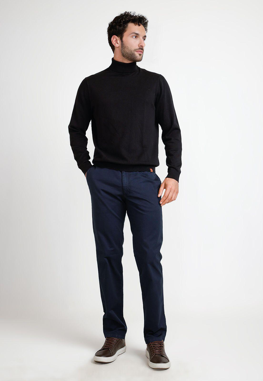 Sweater Hombre Cuello Alto Phastos Negro-3