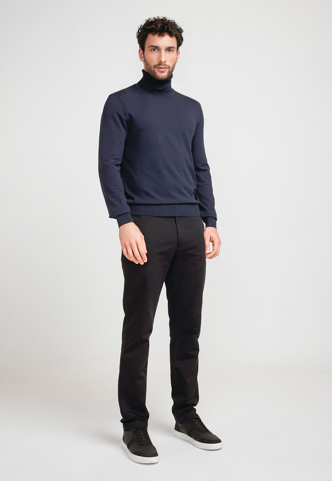 Sweater Cuello Alto Navy Hombre-3