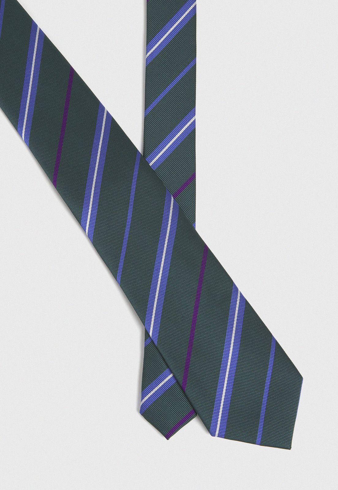 Corbata Formal Hombre Seda Diseño Travel Verde-0