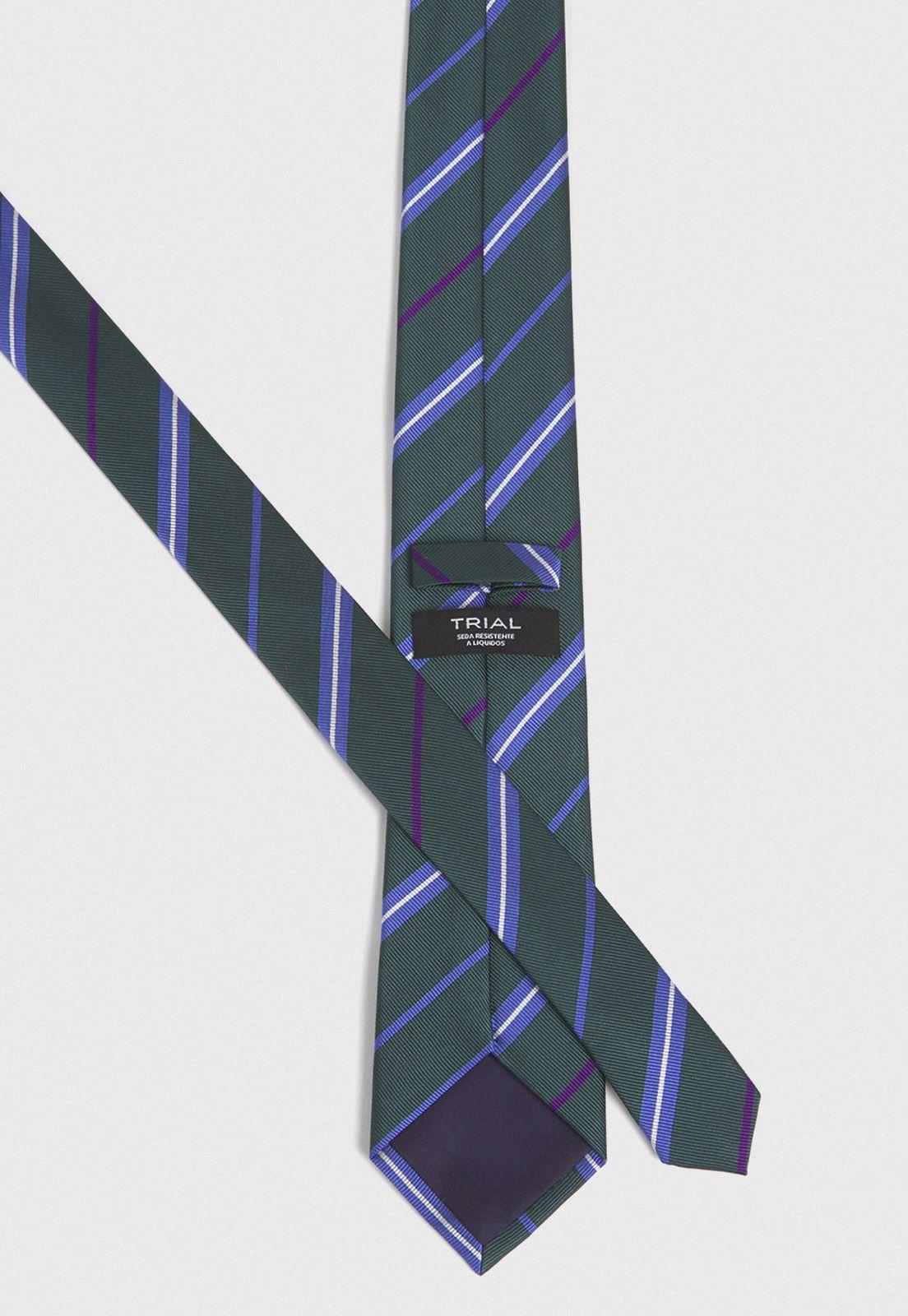 Corbata Formal Hombre Seda Diseño Travel Verde-1