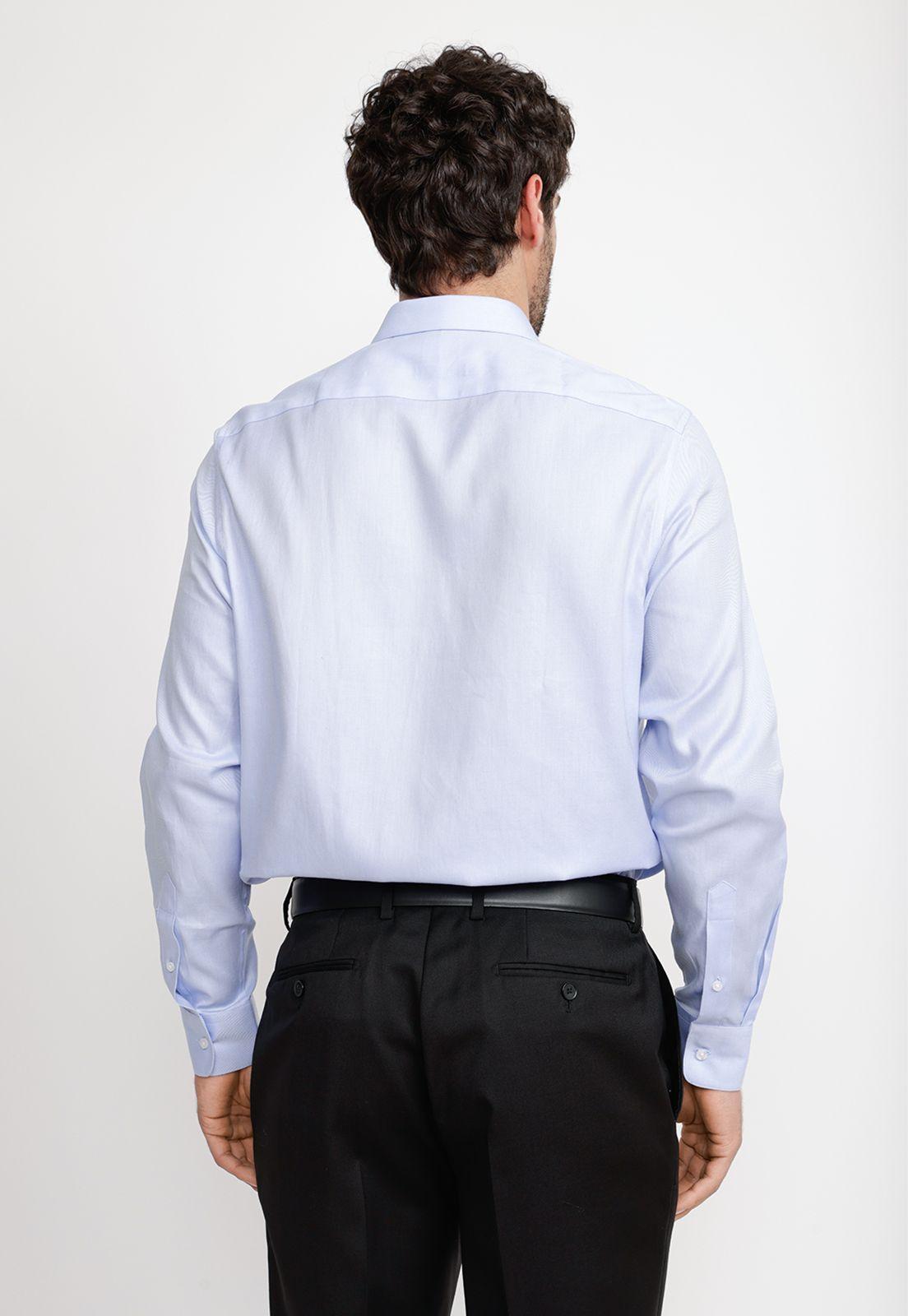 Camisa Hombre Formal Twill Classic Celeste-1