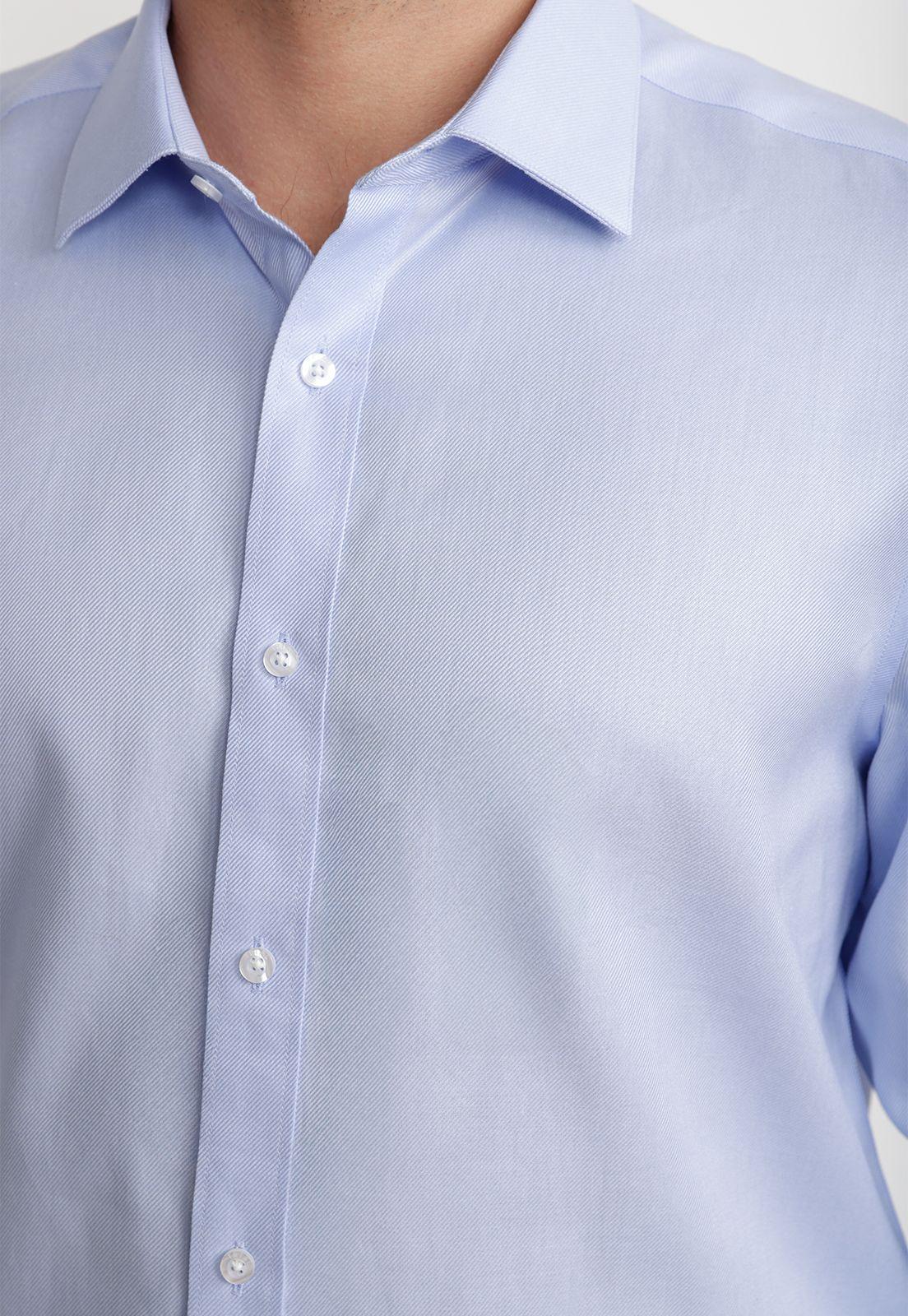 Camisa Hombre Formal Twill Classic Celeste-2