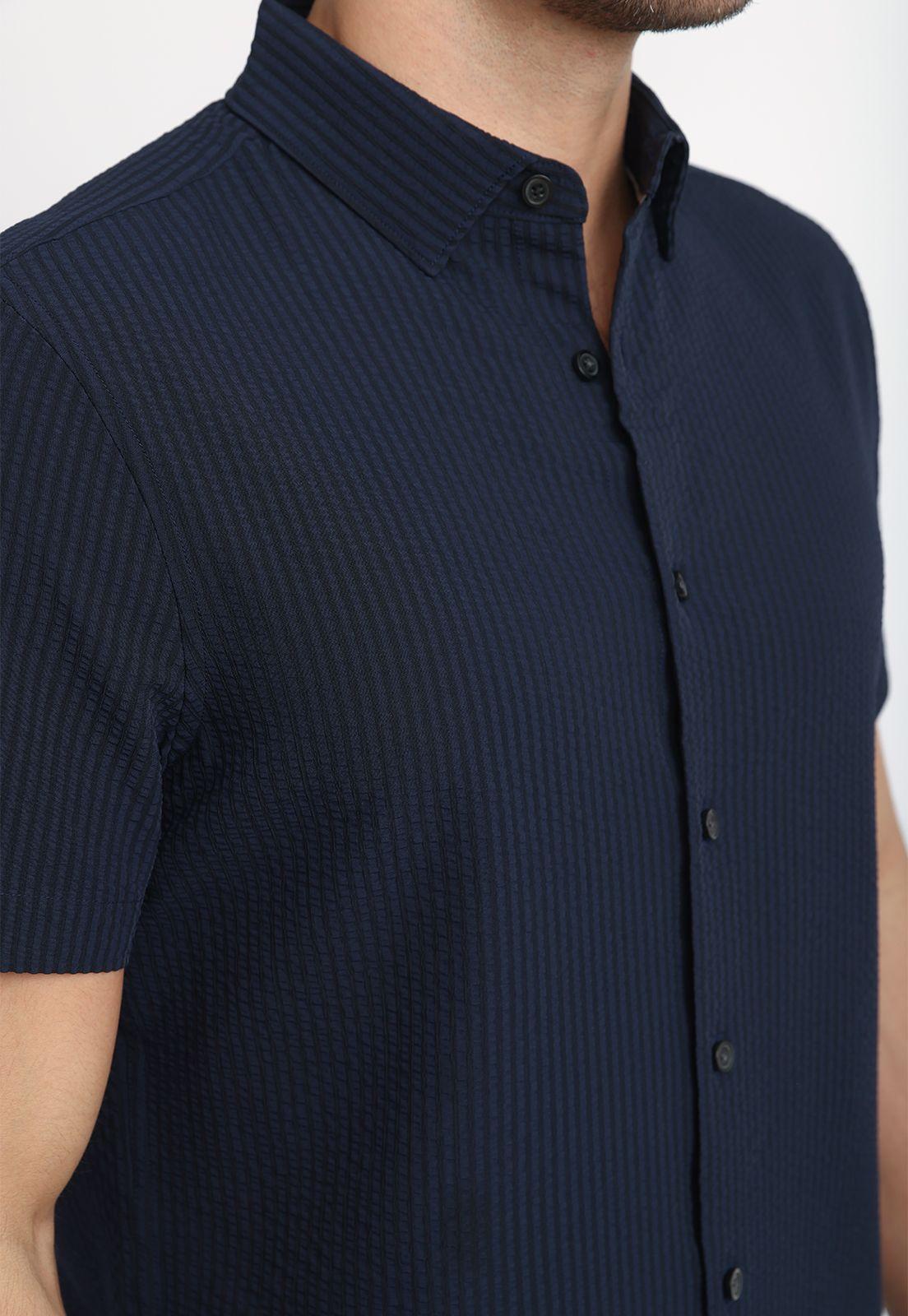 Camisa Hombre Manga Corta Navy 4KSW7006-2