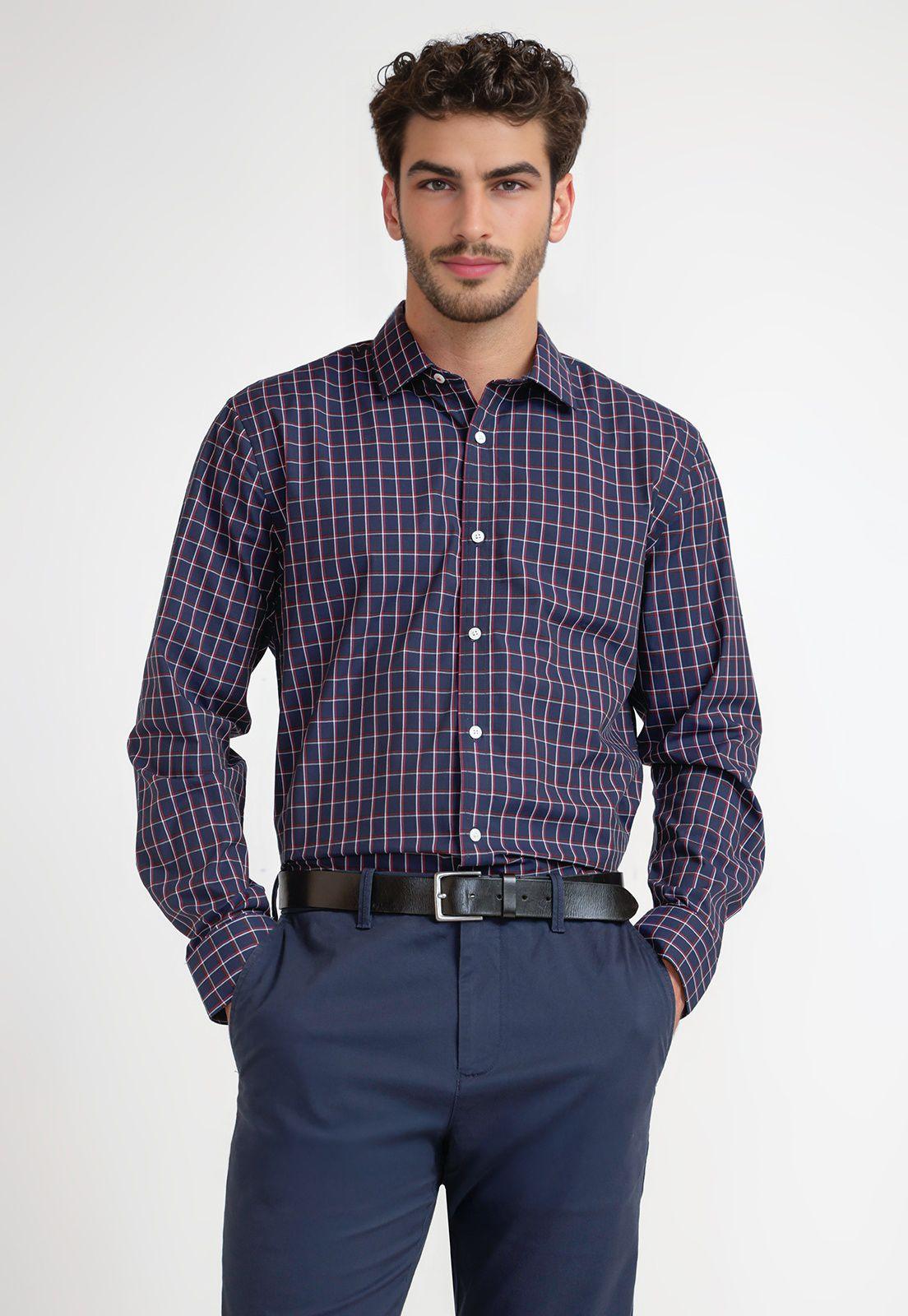 Camisa Formal Hombre Navy-0