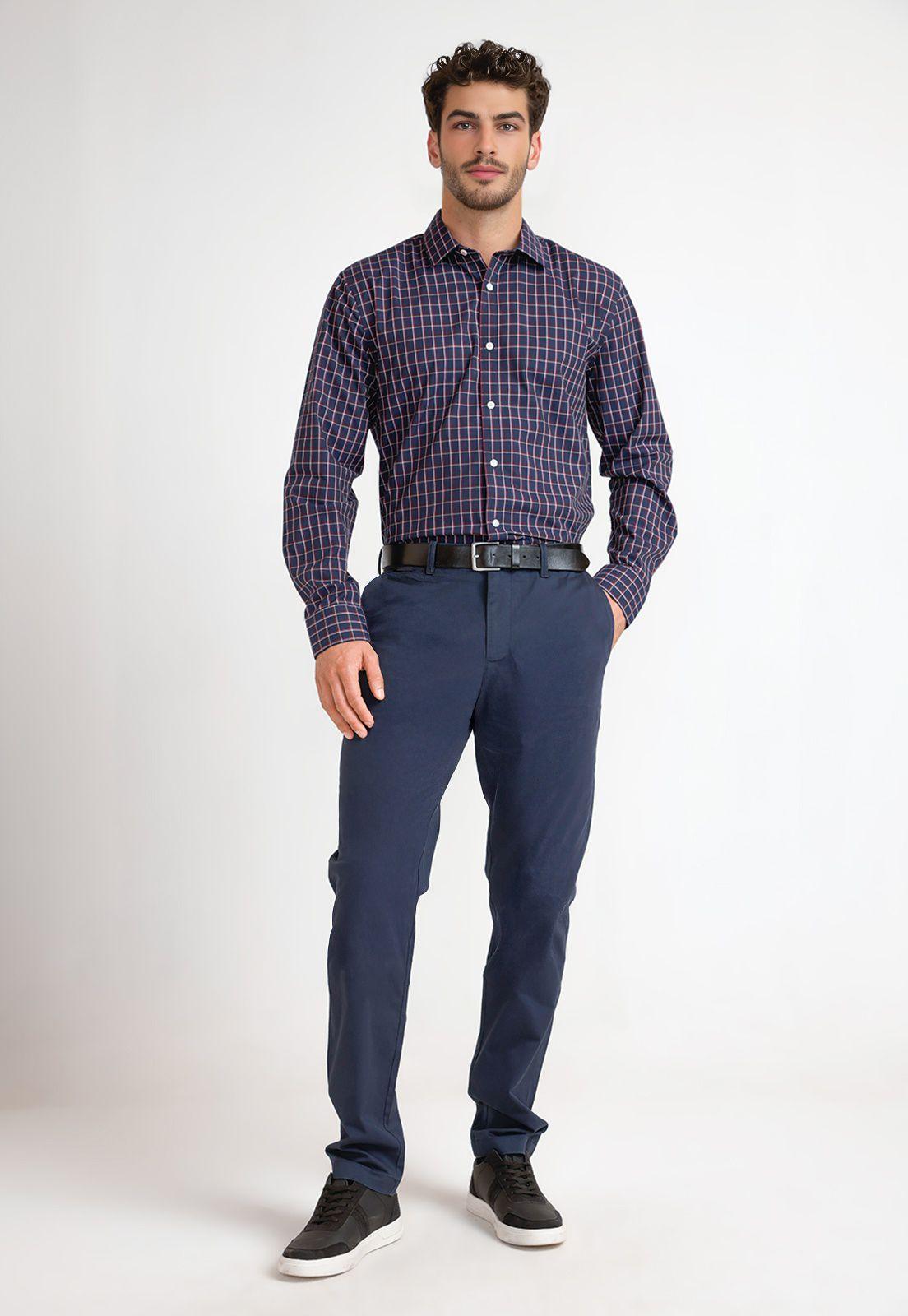 Camisa Formal Hombre Navy-3