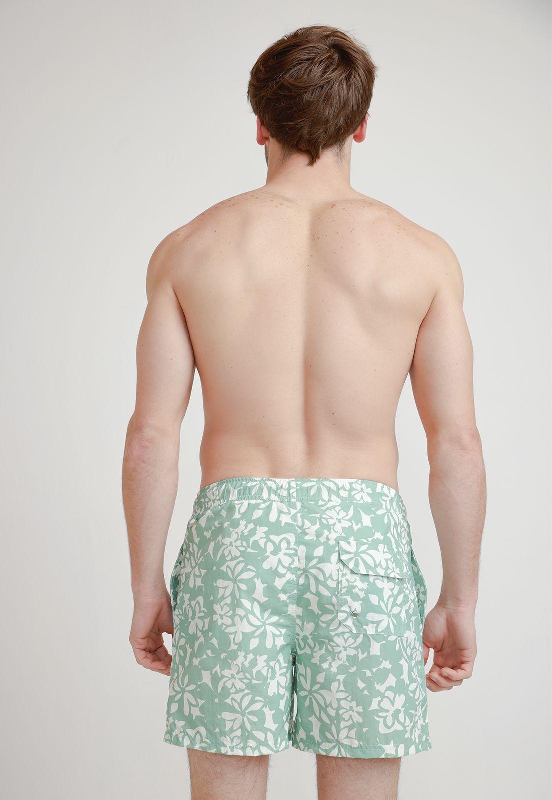 Traje De Baño Hombre Poliéster Estampado Slim Juma Menta-1