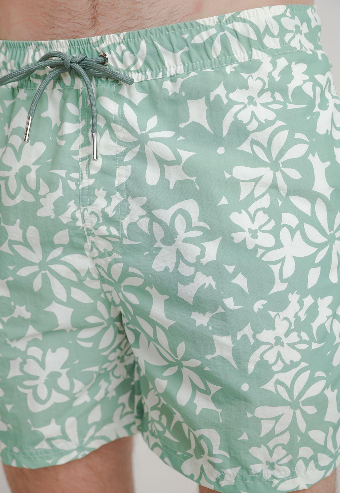 Traje De Baño Hombre Poliéster Estampado Slim Juma Menta-2