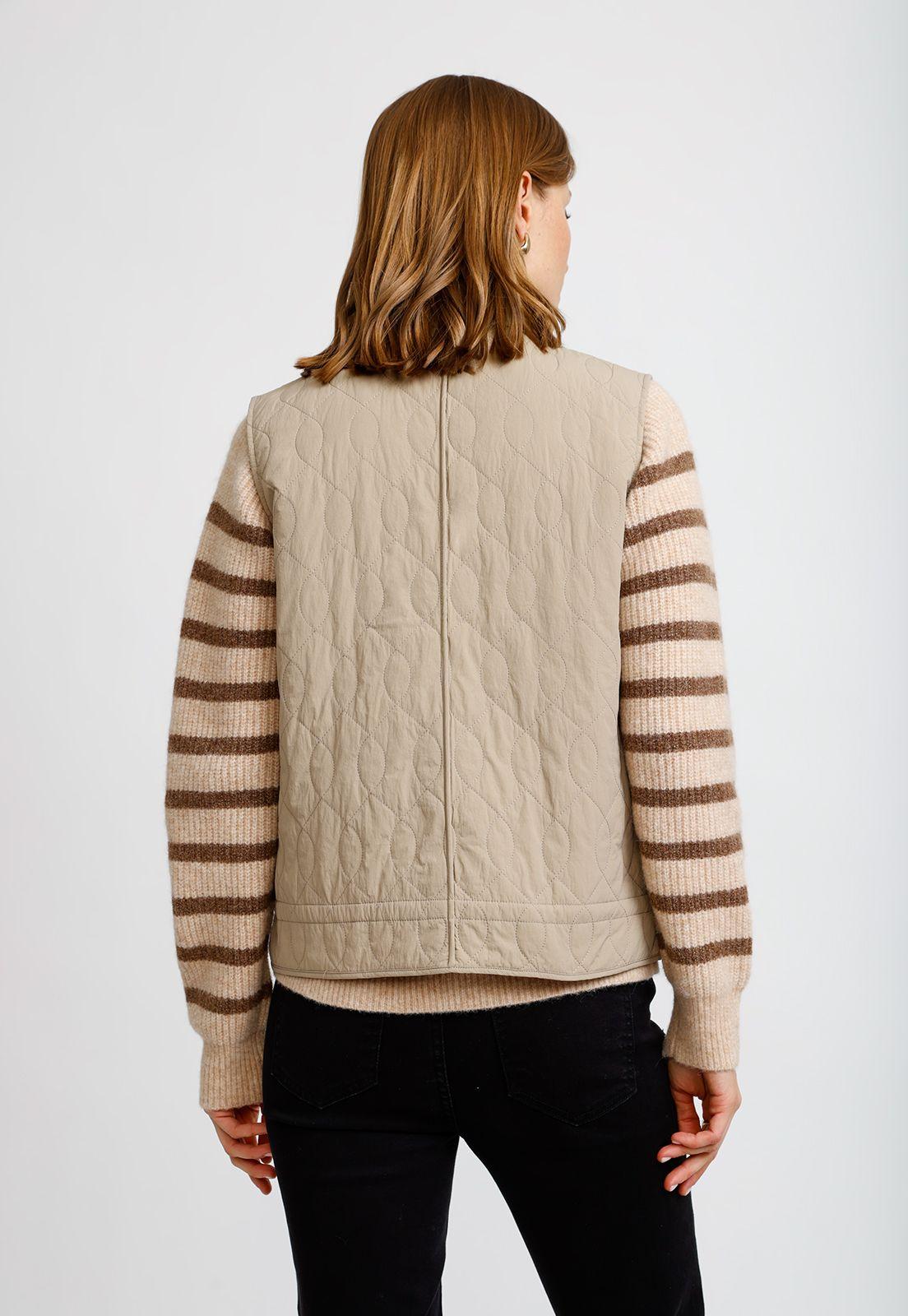 Parka Sin Mangas Taupe Angelina-1