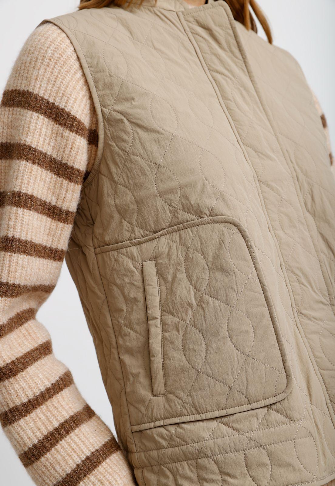 Parka Sin Mangas Taupe Angelina-2