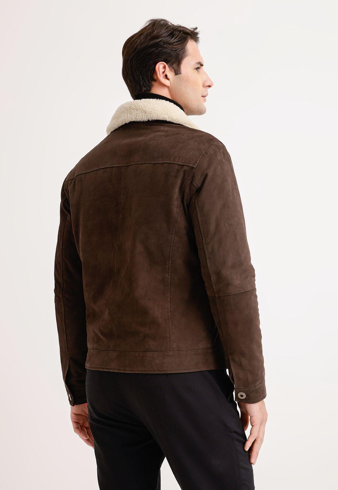 Chaqueta Cuero Suede Hombre-1