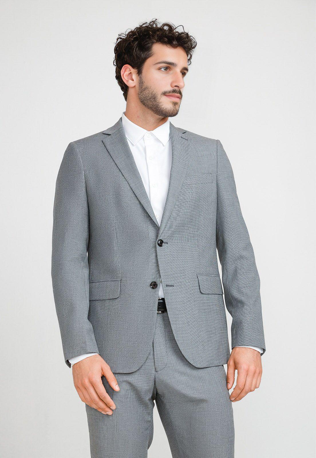 Chaqueta Hombre Traje Suit Separates Washable Gris-0
