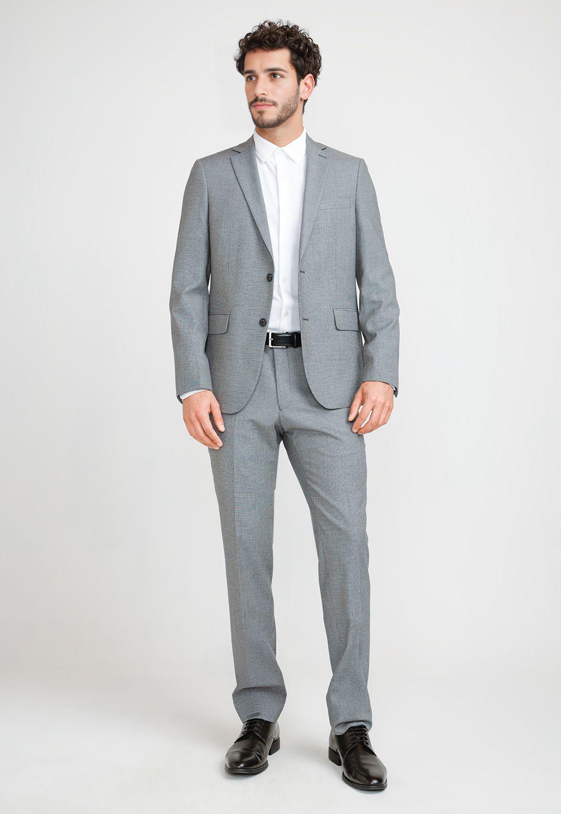 Chaqueta Hombre Traje Suit Separates Washable Gris-3