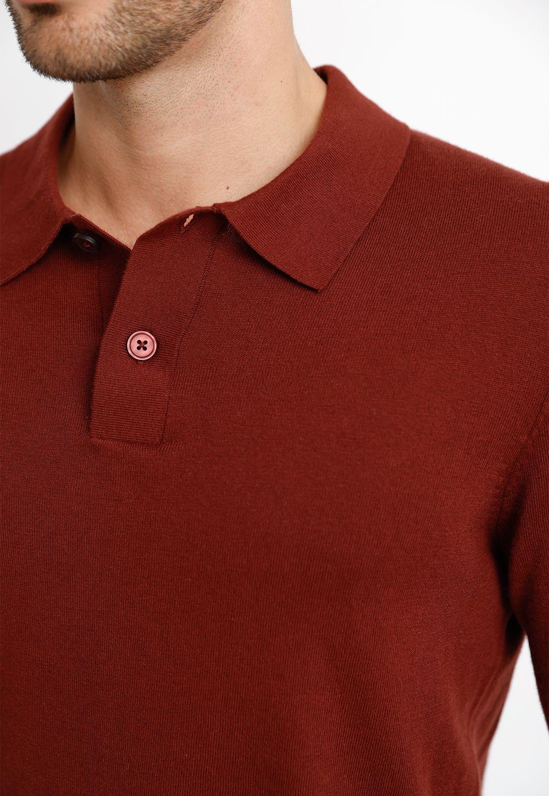 Polera ML Hombre Marcel Rojo-2