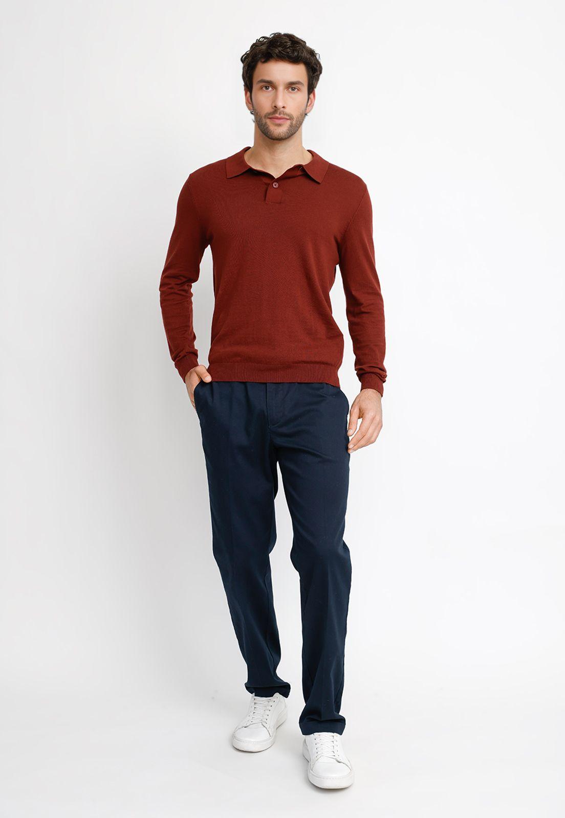 Polera ML Hombre Marcel Rojo-3