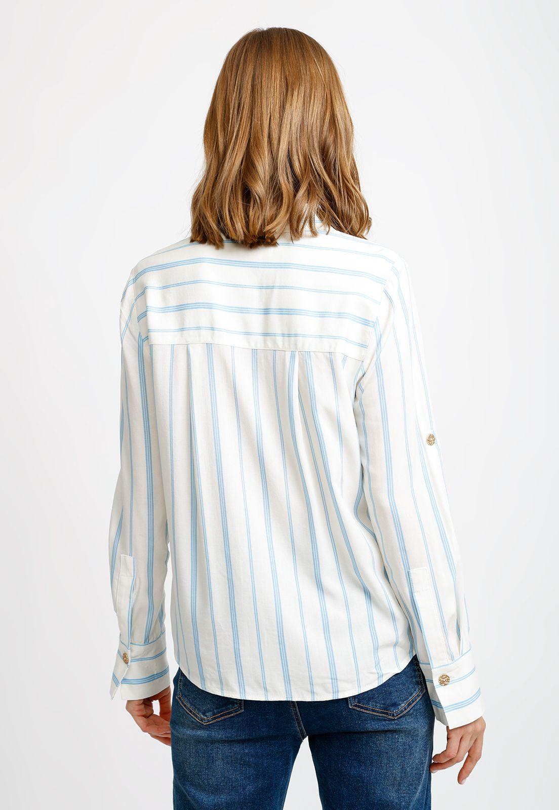 Blusa Rayada Celeste Abelina Mujer-1