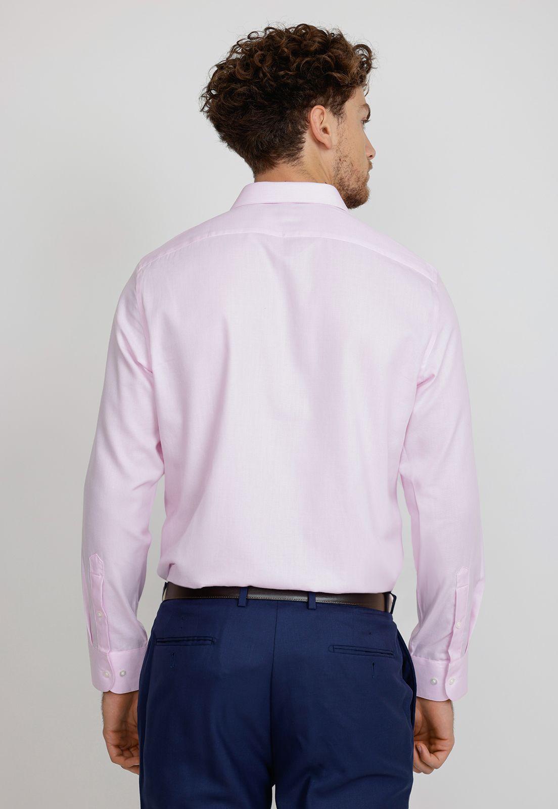 Camisa hombre formal executive microdiseño rosado-1