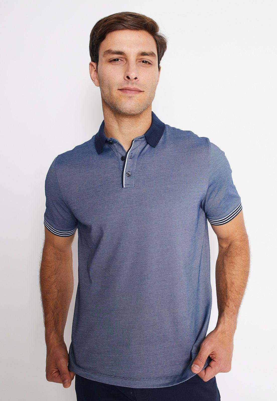 Polera Hombre Icon Polo Azul-0