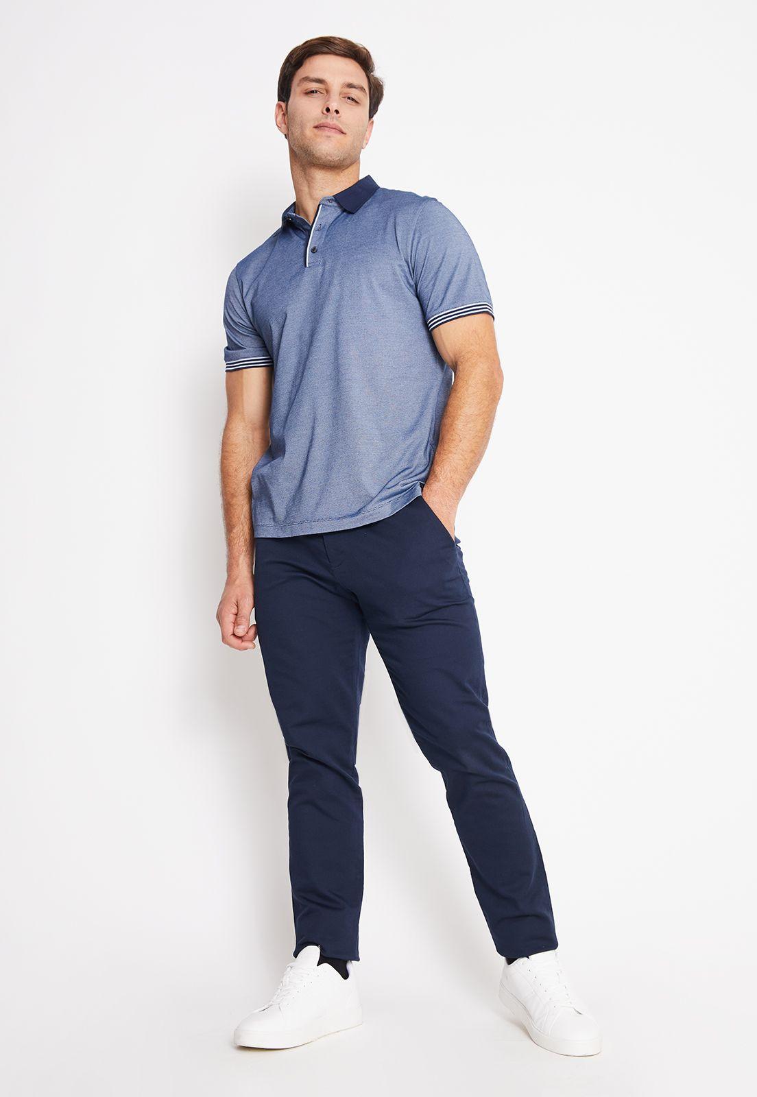 Polera Hombre Icon Polo Azul-3