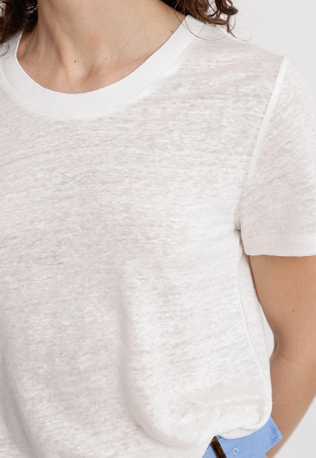 Polera Mujer Gantt Lino Blanco-2