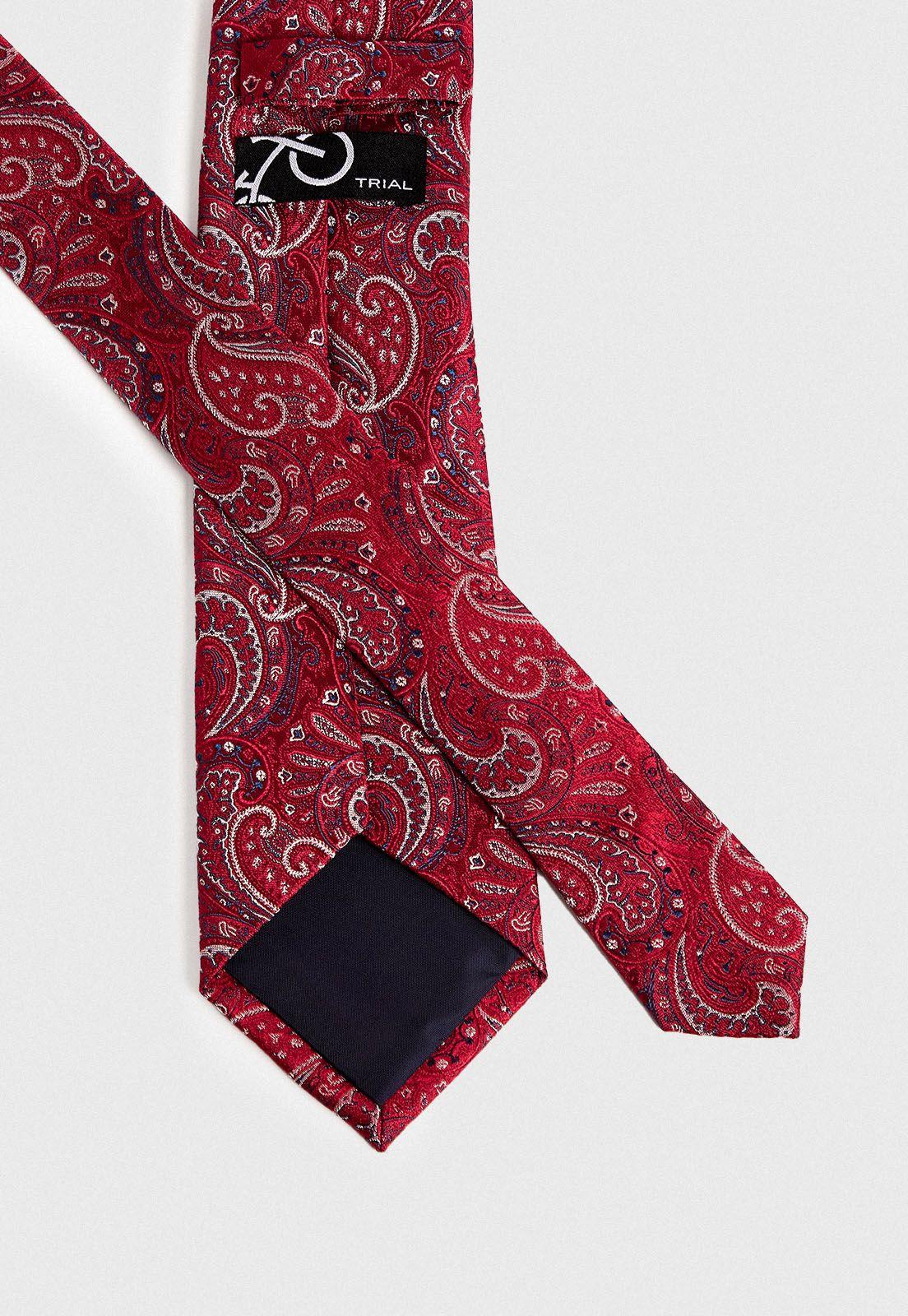 Corbata hombre Formal Executive Seda Rojo -2