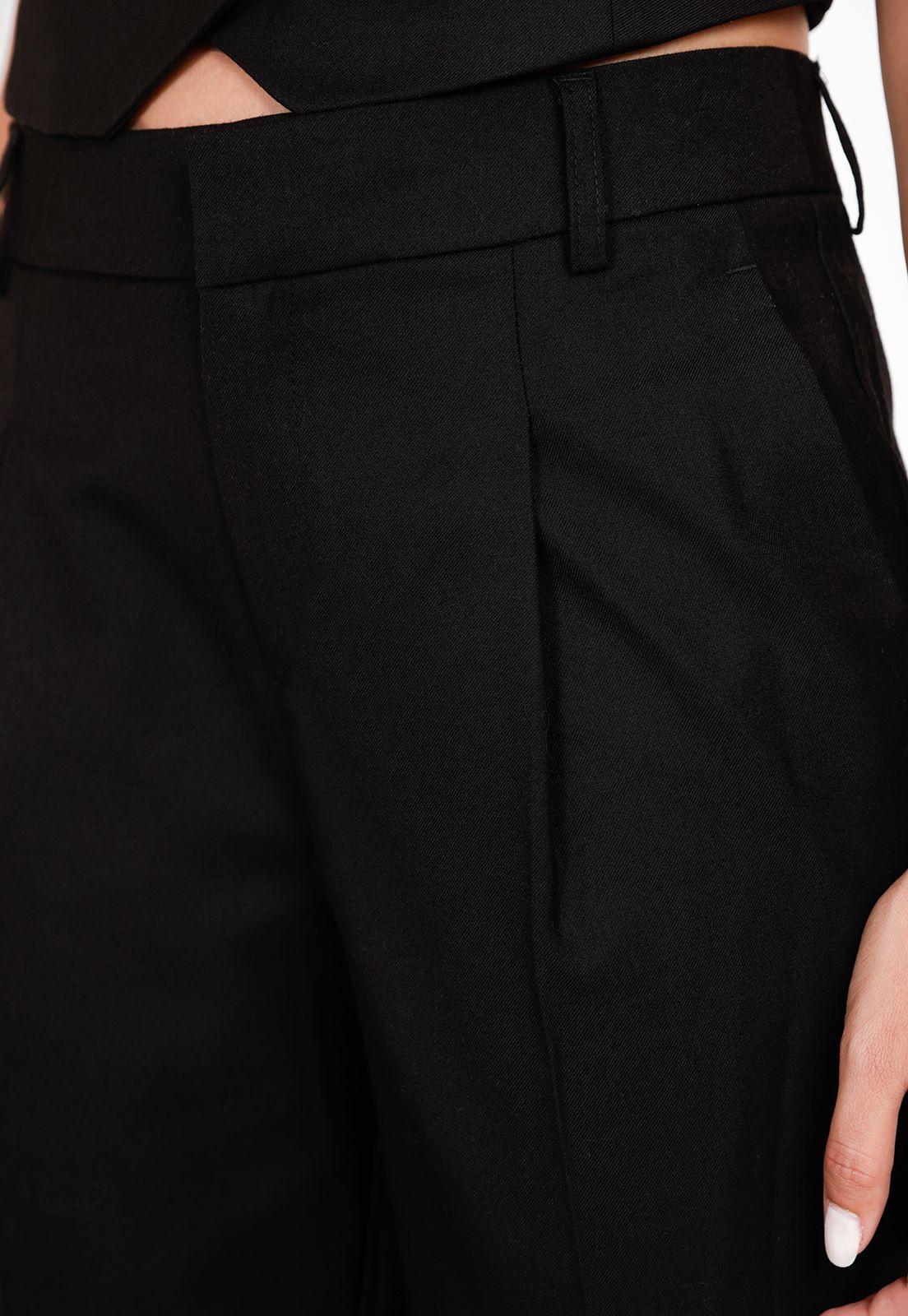 Pantalón Mujer Lana Negro-2