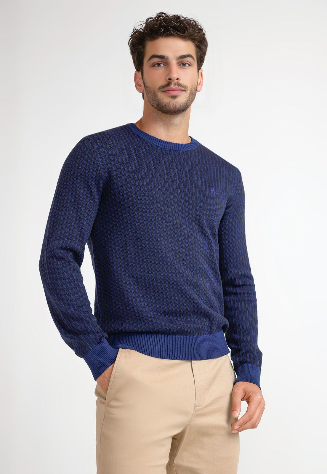 Sweater Hombre Algodón Azul-0