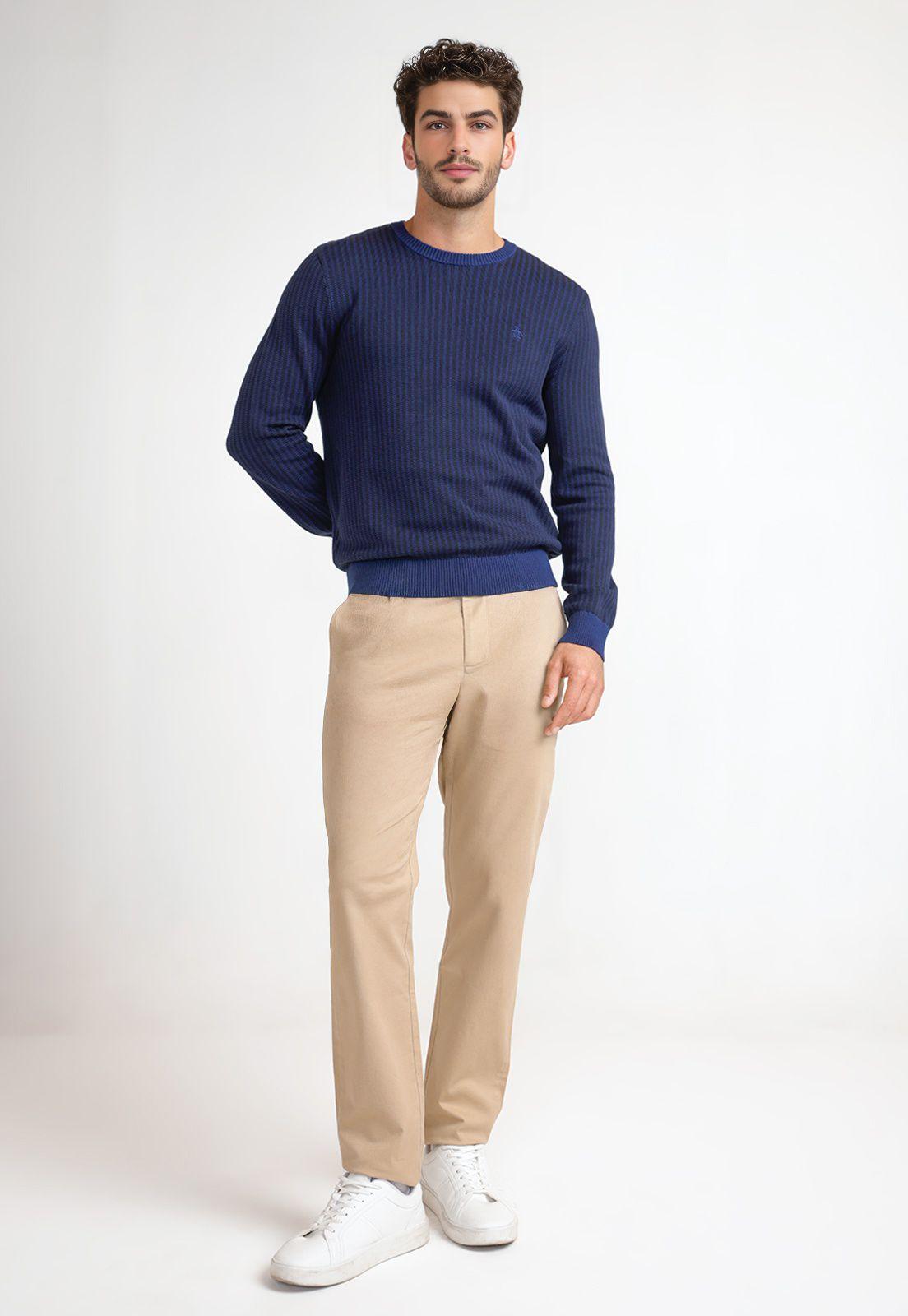 Sweater Hombre Algodón Azul-3