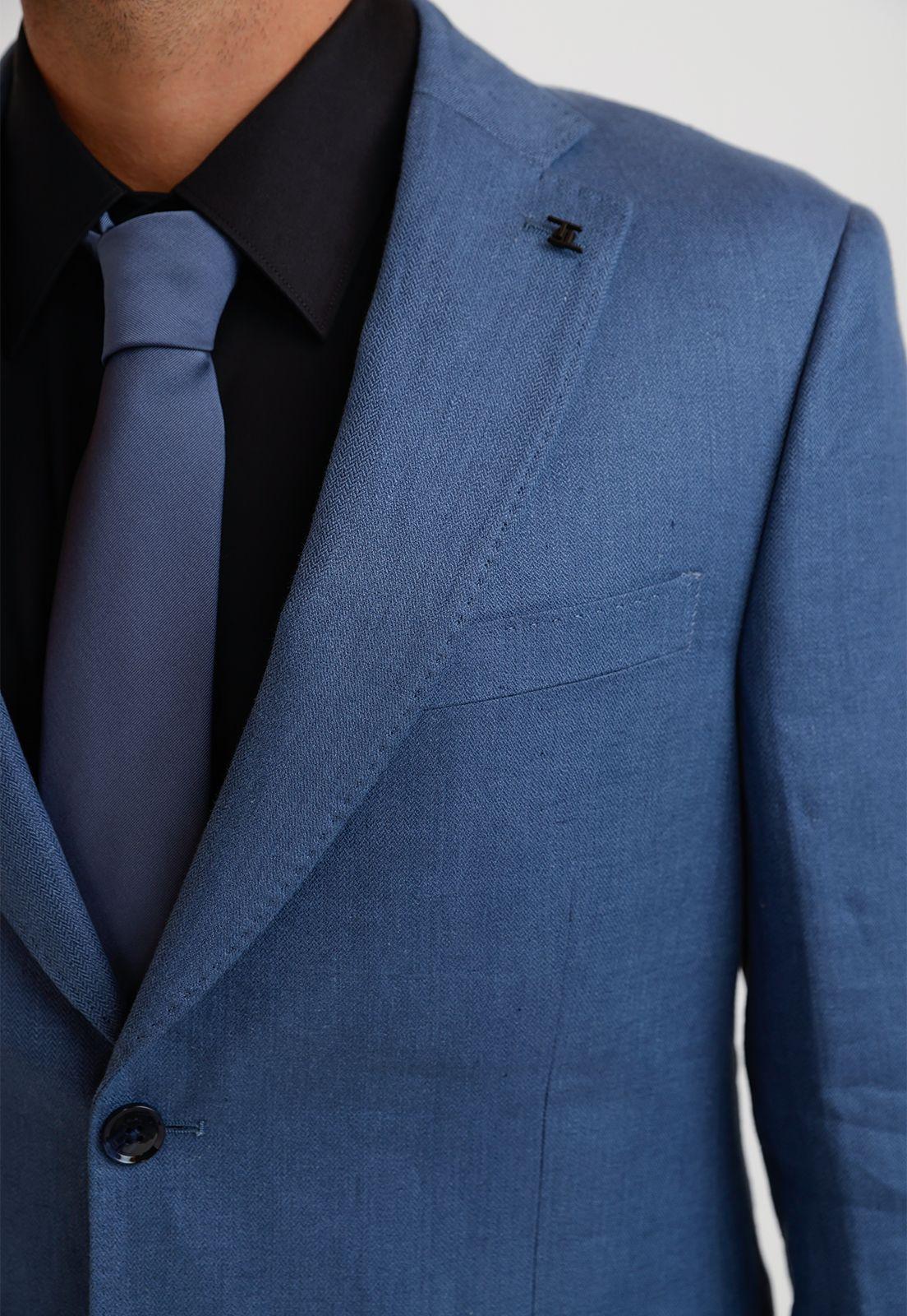 Chaqueta Hombre Formal Lino Mix&Color Azul-2
