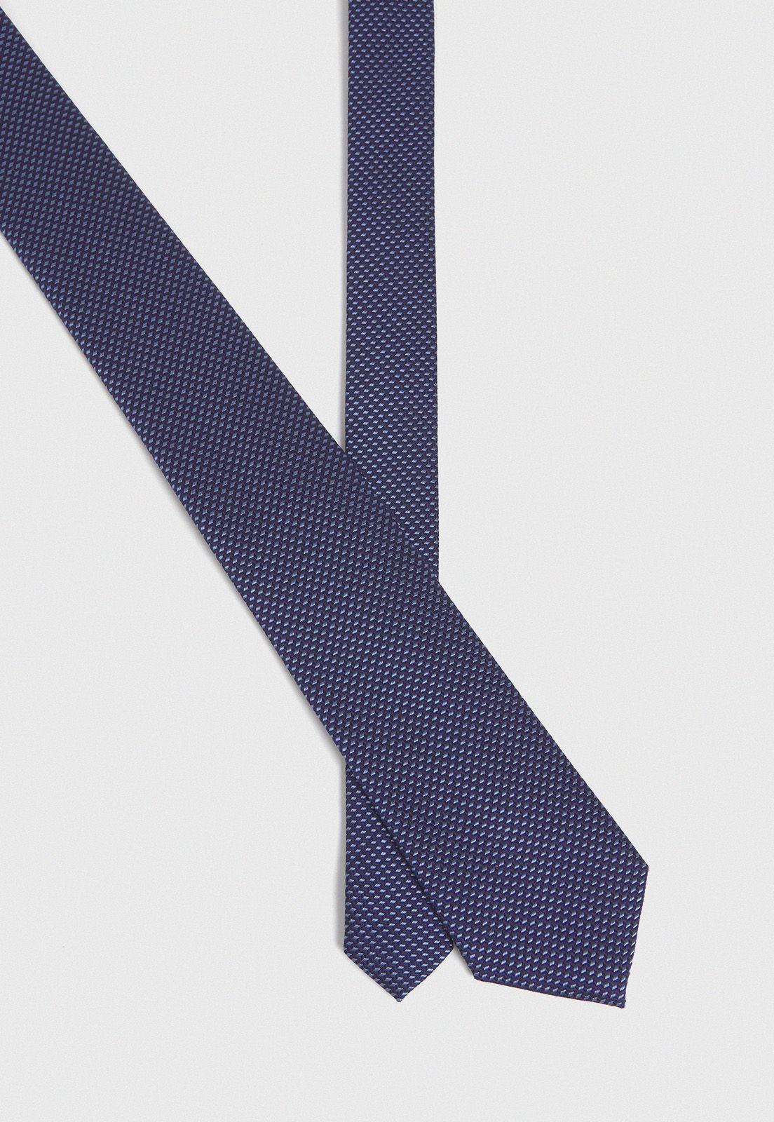 Corbata Formal Hombre Seda Diseño Travel Azul-0