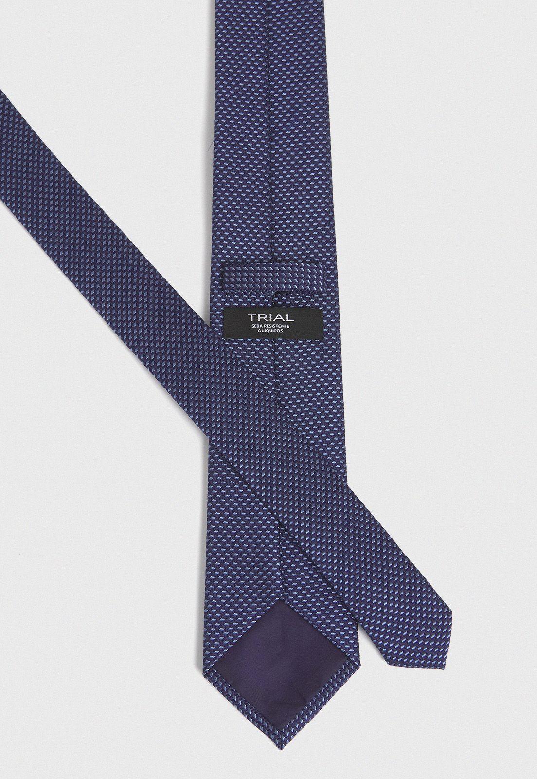 Corbata Formal Hombre Seda Diseño Travel Azul-1