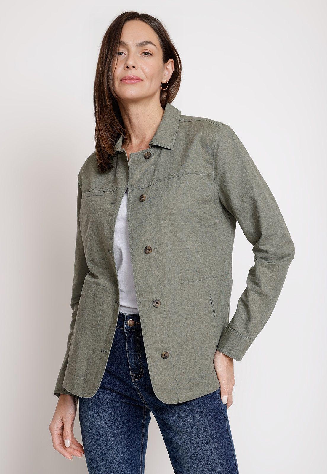 Sobrecamisa de Mujer Modelo Astazú Color Safari-0