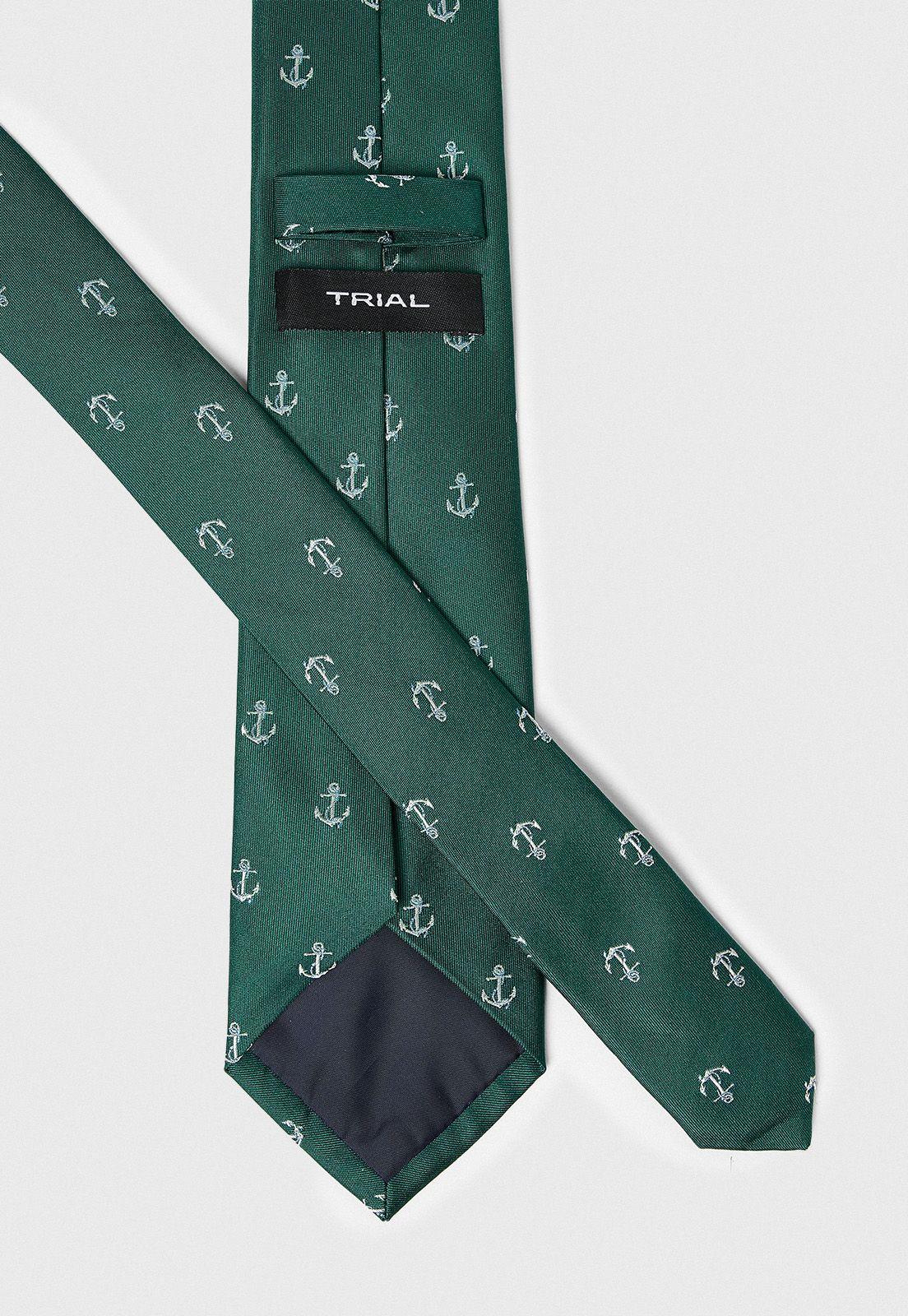 Corbata Hombre Formal Seda Fantasía Travel Verde-2