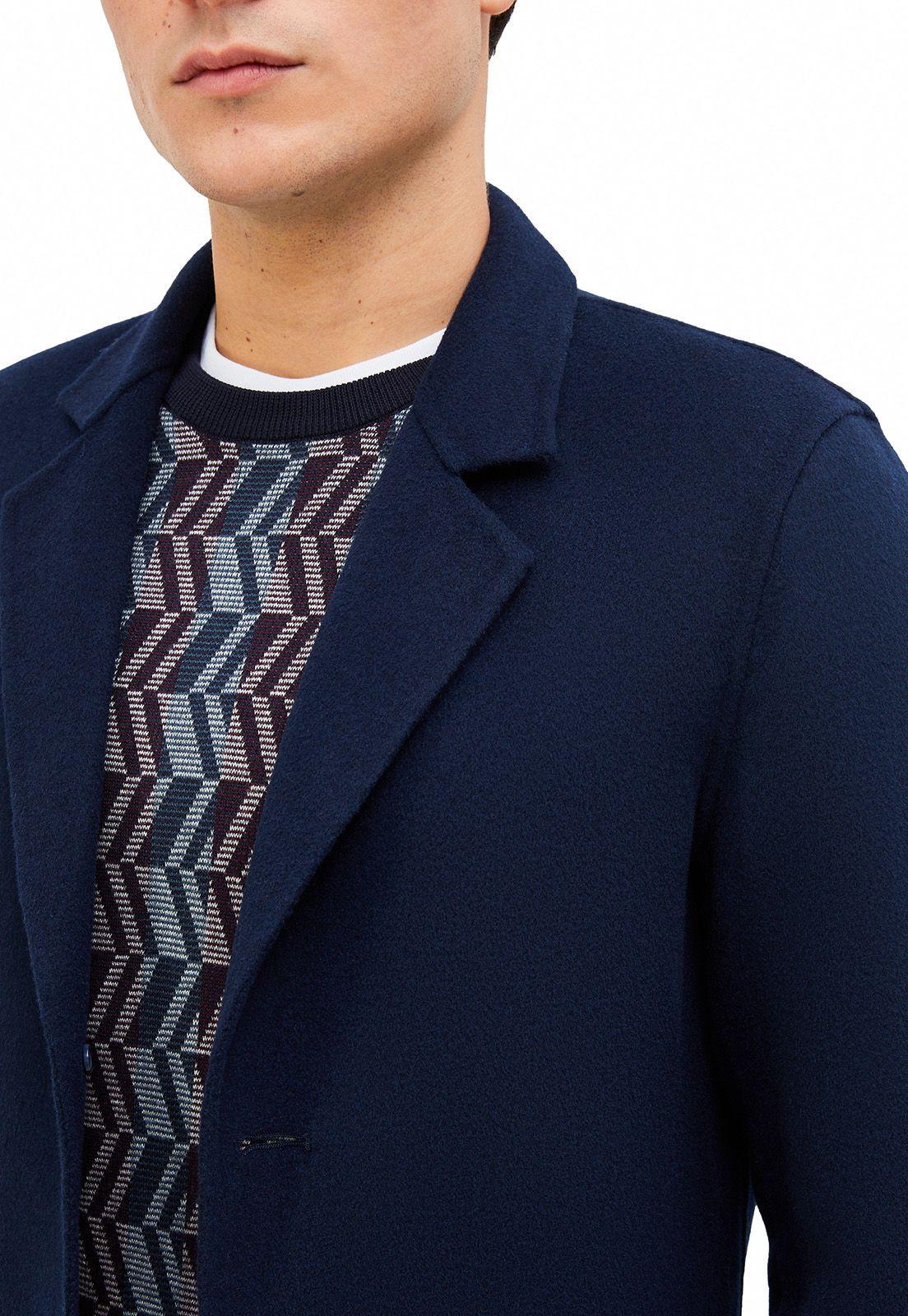 Abrigo Liso Lana Navy-1