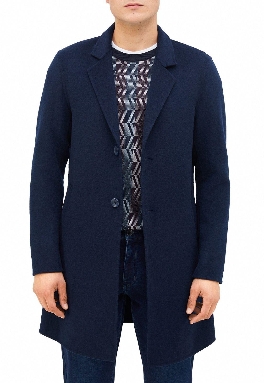 Abrigo Liso Lana Navy-0