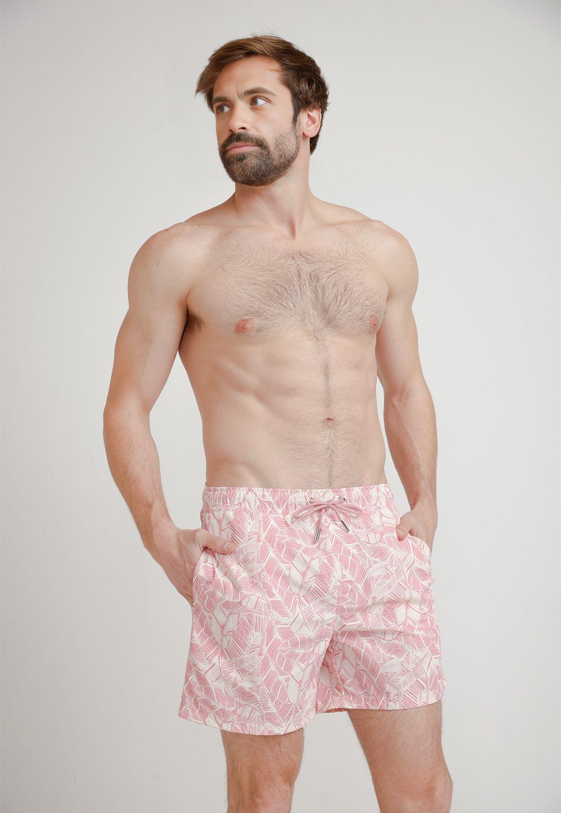 Traje De Baño Hombre Poliéster Estampado Slim Juma Coral-0