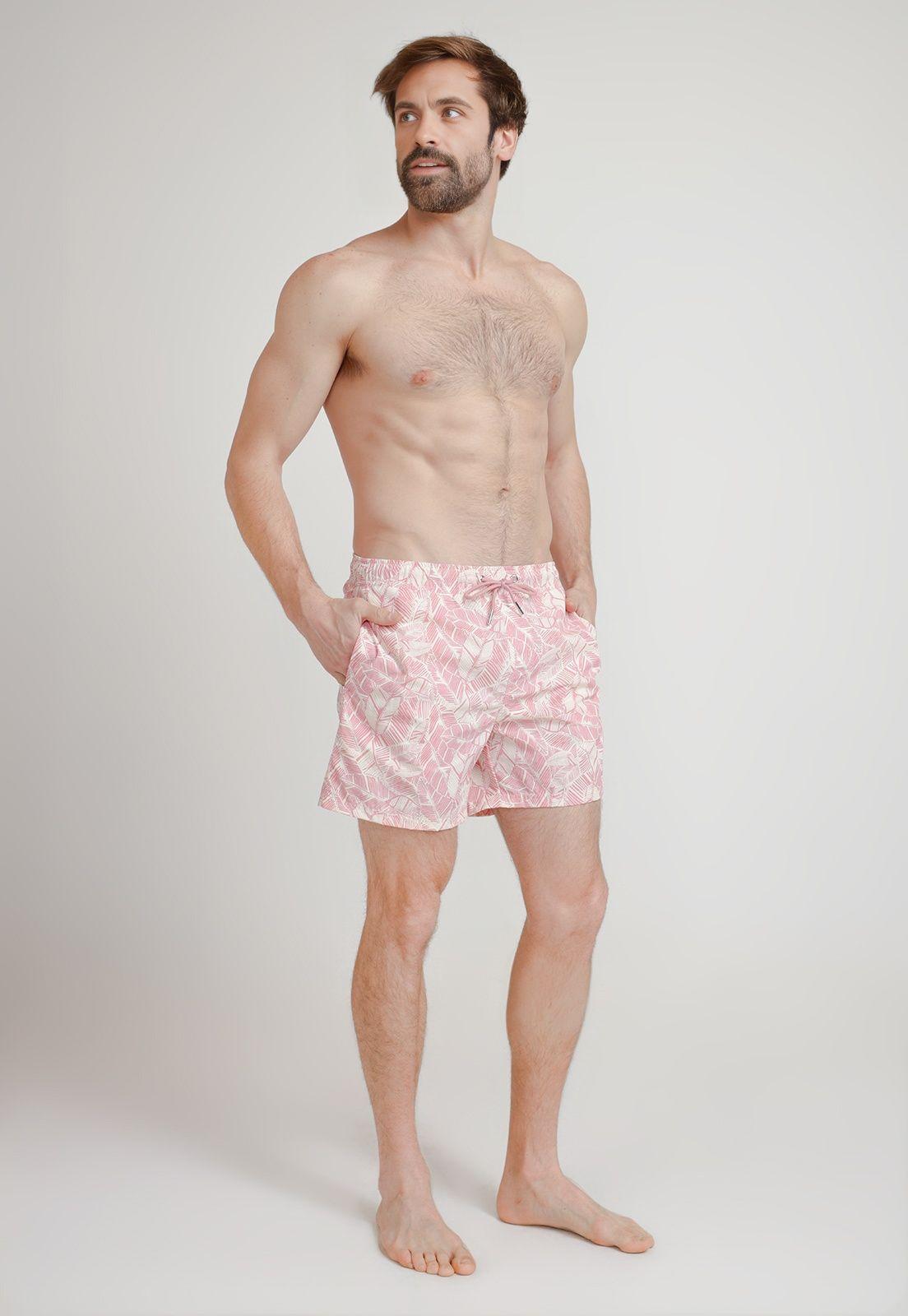 Traje De Baño Hombre Poliéster Estampado Slim Juma Coral-3