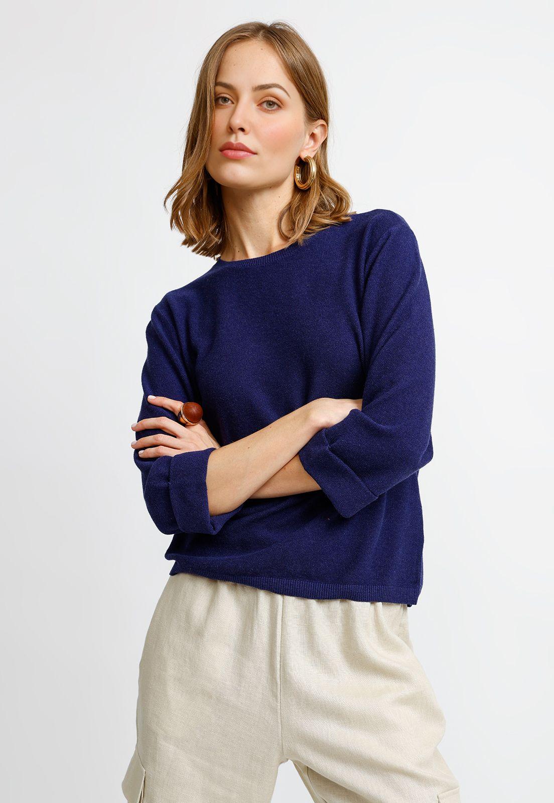 Tejido Navy Dover Mujer-0