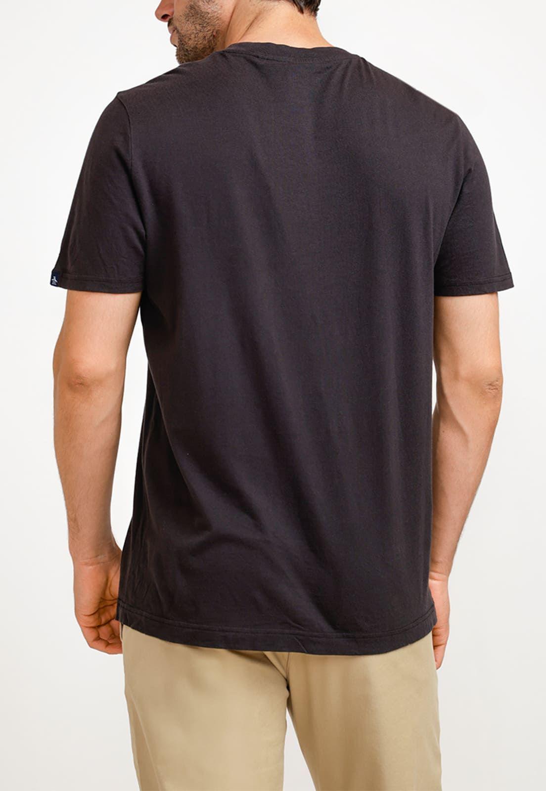 Polera De Hombre Algodón Estampado Negro-1