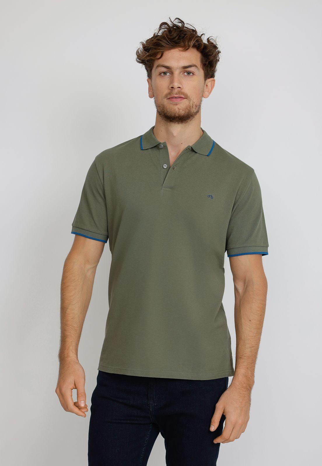 Polera Manga Corta hombre Regular Marinni Algodón Verde-0