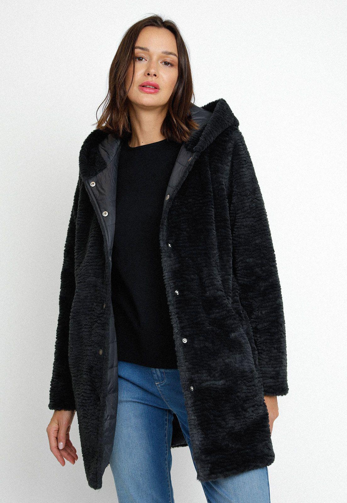 Parka Acolchada Reversible De Mujer Alizee Marengo-1