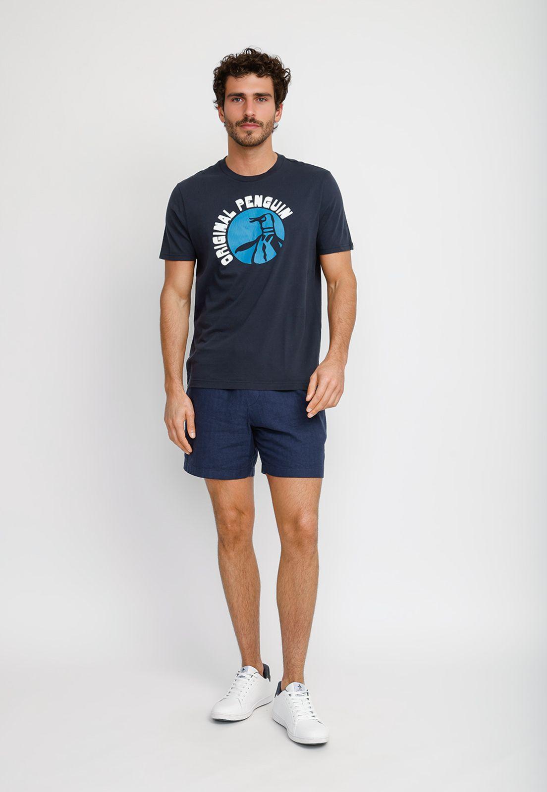 Polera Hombre Manga Corta Navy-3