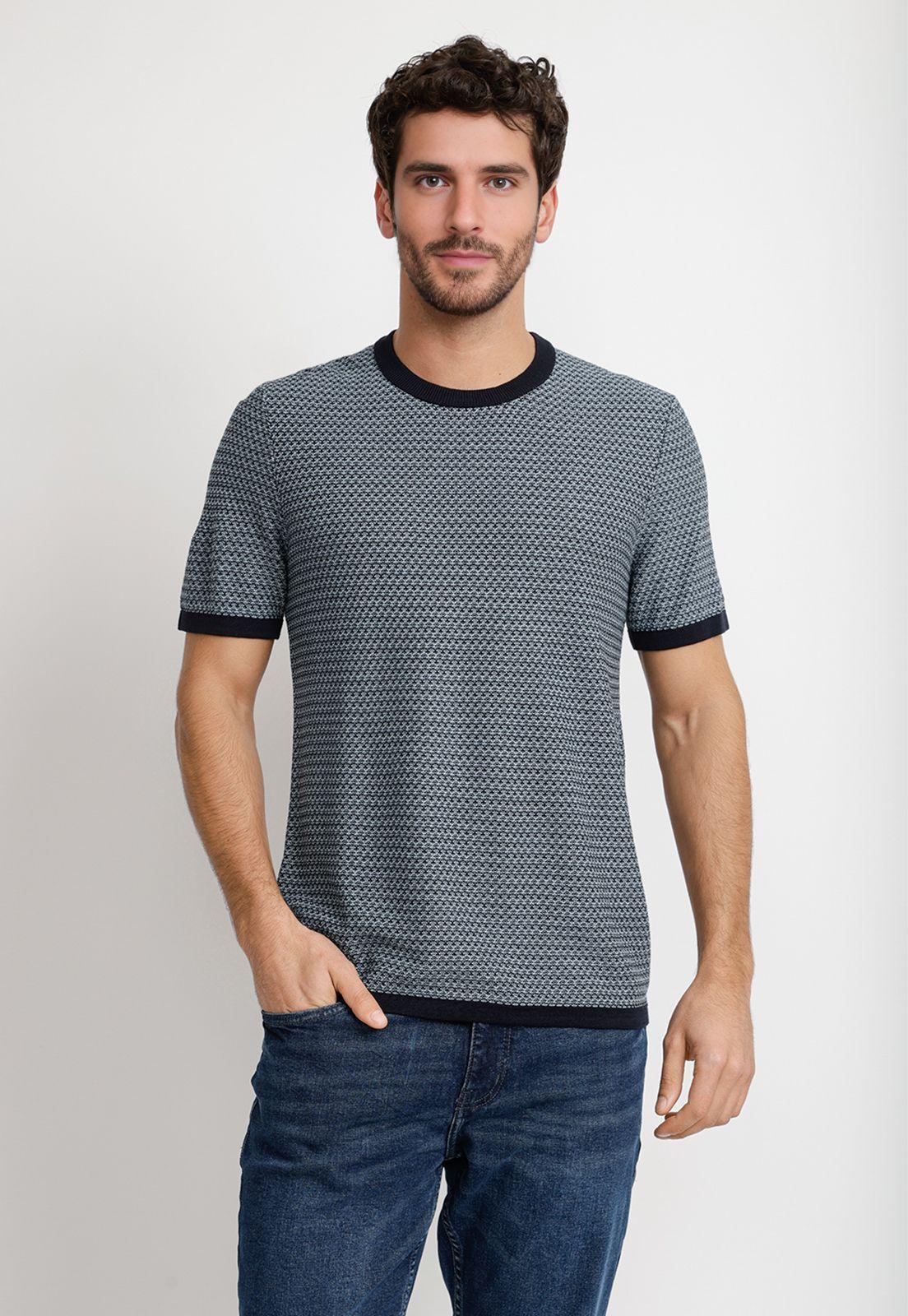Polera Hombre Manga Corta Navy-0
