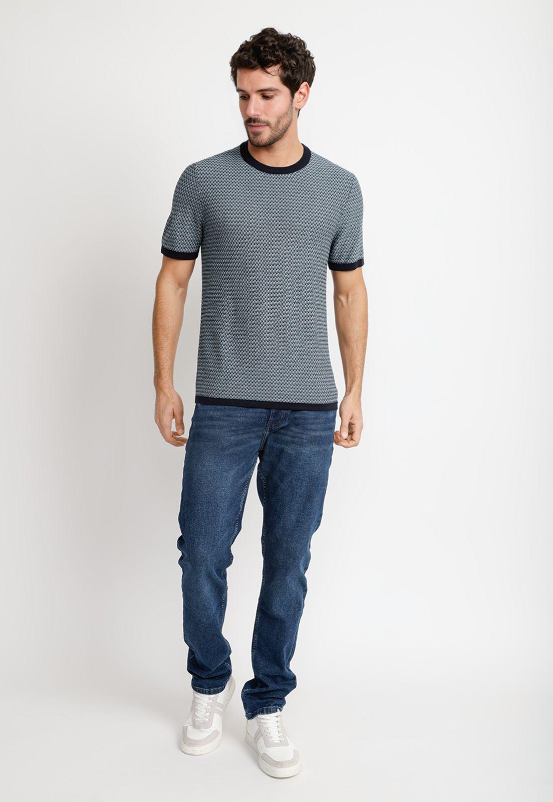 Polera Hombre Manga Corta Navy-3